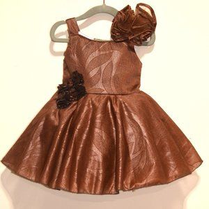 Chocolate color shimmer dress